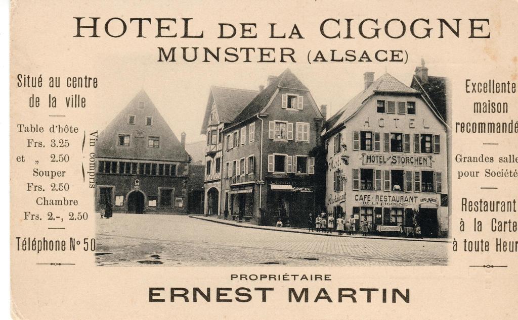 Hotel Restaurant La Cigogne Munster  Exterior foto